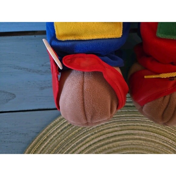 Vtg Learn & Play Bear Colors Button Tie Snap Buckle Zipper Stuffed Animal Toy - Picture 10 of 12